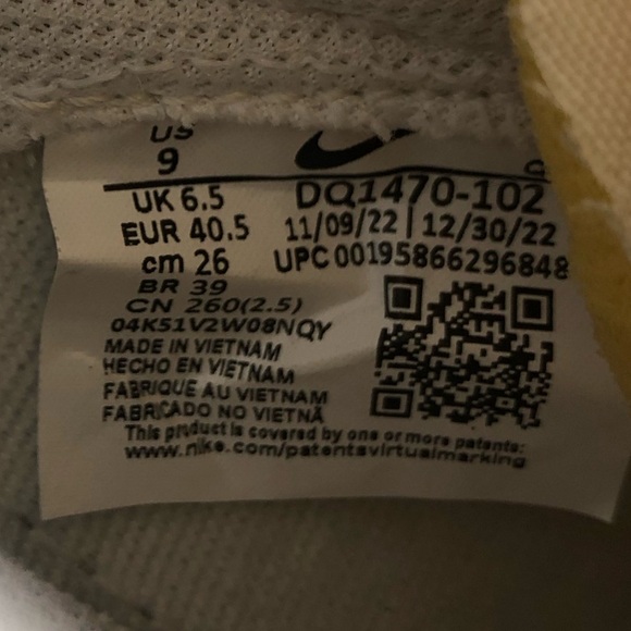 Nike Blazer Low 77 Jumbo "White/Pink/Oxford" Sneaker. Size - Picture 14 of 14